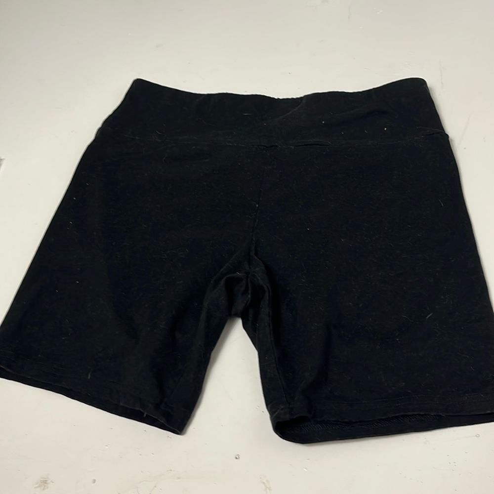 Wild Fable Medium Elastic Waist Pull On Biker Black Shorts
